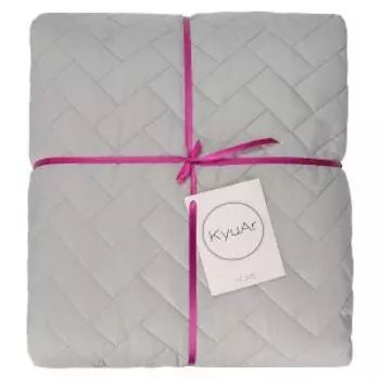 Покрывало стеганое, 220х200 см, серый, микрофибра