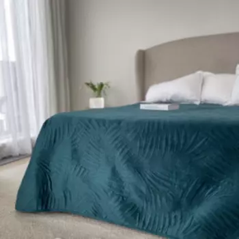 Покрывало стеганое Belezza Bali, 220х240 см, полиэстер, изумрудный