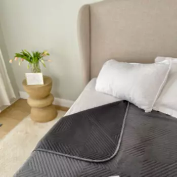 Покрывало стеганое Belezza Dubai, 220х240 см, полиэстер, темно-серый