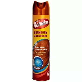 Полироль Mebelux для мебели, с антистатиком, 300 мл