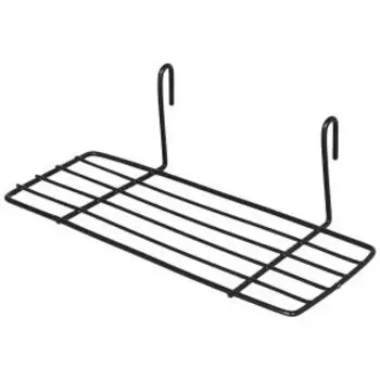 Полка для хранения Домовой, 10x25 см, подвесная для панели, металл, черный