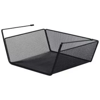 Полка для хранения Домовой, 30x25x15 см, подвесная, мелкая сетка, металл, черный