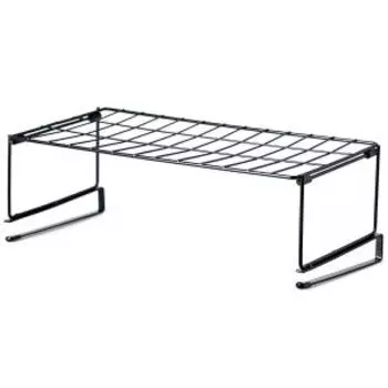 Полка для хранения Домовой, 39x20x13 см, подвесная, без бортов, металл, черный