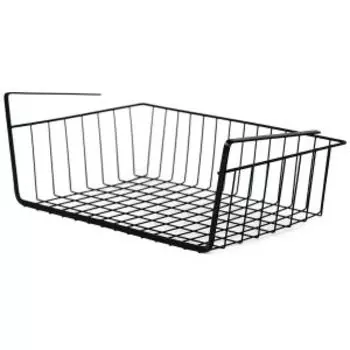 Полка для хранения Домовой, 40x24.5x14 см, подвесная, металл, черный