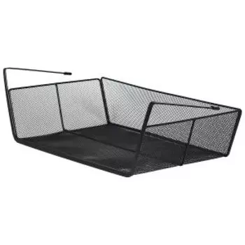 Полка для хранения Домовой, 44x24x14 см, подвесная, мелкая сетка, металл, черный