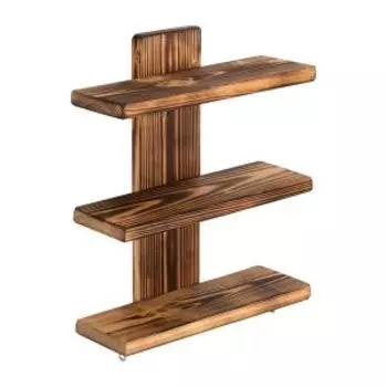 Полка настенная трёхъярусная Банные штучки, 40х28х12 см, обожжённая сосна