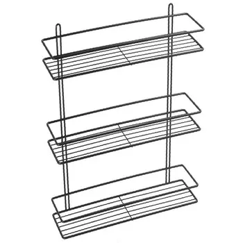 Полка прямая трехэтажная Fixsen, 10х40х47.5 см, черная