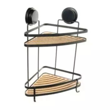 Полка угловая двухэтажная Fixsen, 27.5х21х38 см, черный