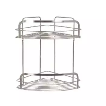Полка угловая Vanstore Modern Plus, 2 яруса, 20х20х30 см, нержавеющая сталь