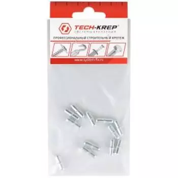 Полкодержатель с бортиком Tech-Krep, 5х16 мм, 12 шт, никель