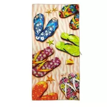 Полотенце Bravo HB Пляж, 70х140 см, многоцветный, микрофибра 300г/м2