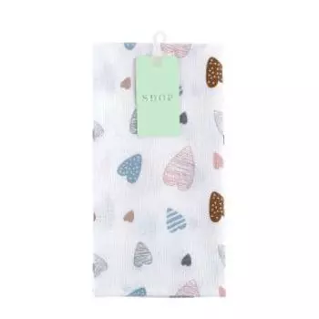 Полотенце FeelingsShop С любовью, 47х60 см, вафля, хлопок 160г/м2