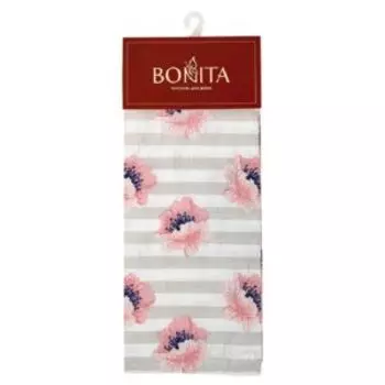 полотенце кухонное BONITA Маки, размер: 40х70см, рогожка, 100% хлопок, 165 г/м2