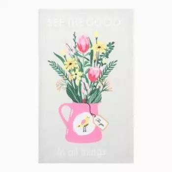 Полотенце кухонное Доляна Красота во всем, 28х46 см, рогожка 160г/м2, хлопок