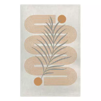 Полотенце кухонное Графика, 39х60 см, хлопок/лен, шелкография, бежевый