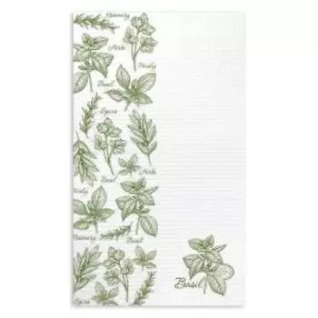 полотенце кухонное GRAND STYLE Базилик, размер: 35х60 см, плотность 230 г/м2, 100% хлопок,шелкография