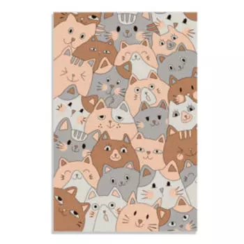 Полотенце кухонное Grand Style Котики, 39х60 см, хлопок/лен, шелкография