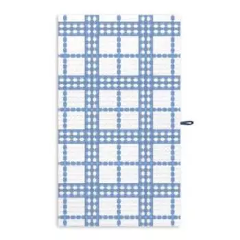 Полотенце кухонное Клетка Гордон синяя, 27х46 см, вафельное, хлопок 230 г/м2, шелкография