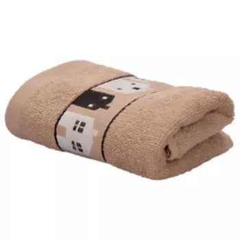 полотенце кухонное махровое Городок 030, размер: 30х60 см, коричневый, 100% хлопок