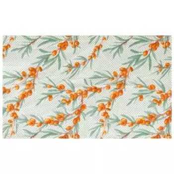 Полотенце кухонное Облепиха, 35х60 см, рогожка, 100% хлопок, в ассортименте