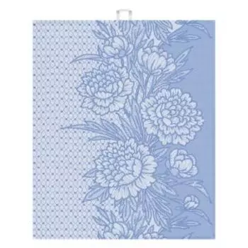 Полотенце кухонное Peonia delicata, 50х60 см, пестротканное, гладкотканное, хлопок, 221г/м2, голубой