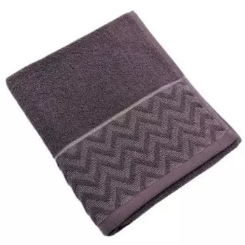 полотенце махровое BELEZZA Oleada, размер: 50х80см, гладкокрашенное, темно-серый, 450 г/м2, 100% хлопок