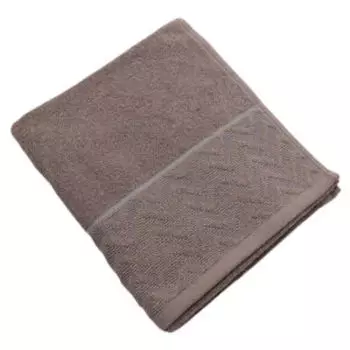 полотенце махровое BELEZZA Oleada, размер: 70х130см, гладкокрашенное, серо-коричневый, 450 г/м2, 100% хлопок
