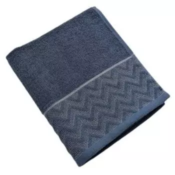 полотенце махровое BELEZZA Oleada, размер: 70х130см, гладкокрашенное, серо-синий, 450 г/м2, 100% хлопок