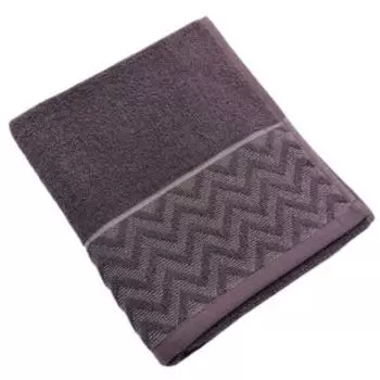 полотенце махровое BELEZZA Oleada, размер: 70х130см, гладкокрашенное, темно-серый, 450 г/м2, 100% хлопок