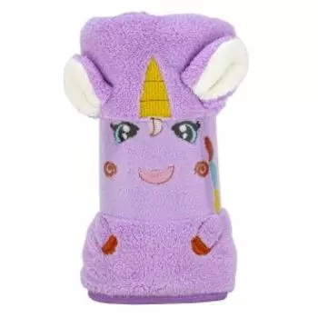 Полотенце махровое Bravo HB Единорог, 35х75 см, сиреневый, полиэстер/полиамид