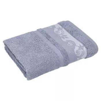 Полотенце махровое Bravo Клэр, 70х130 см, гладкокрашенное, хлопок 420г/м2, серый