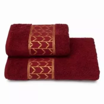 полотенце махровое CLEANELLY BASIC Golden nets, размер 50х90см, гладкокрашенное,бордовый, 460 гр/м2, 100% хлопок