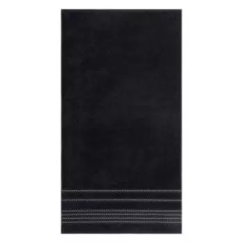 Полотенце махровое Cleanelly Basic Morning dew, 50х90 см, гладкокрашенное, темно-графитовый, хлопок, 420 г/м2