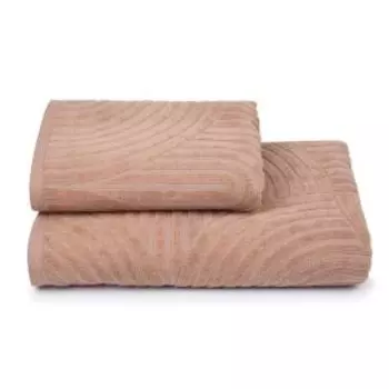 полотенце махровое CLEANELLY BASIC Movimento cicolare, размер 50х90см, гладкокраш.,коричн., 460 гр/м2, 100% хлопок