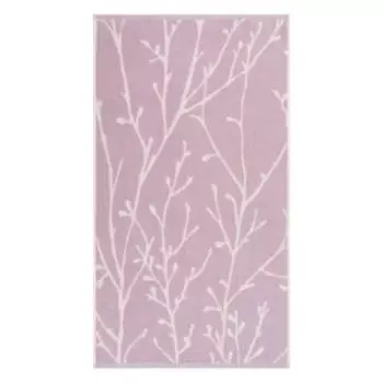 Полотенце махровое Cleanelly Basic Ветки, 50х90 см, хлопок, лиловый