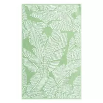 Полотенце махровое Cleanelly Листья, 70х130 см, пестротканное, хлопок 420г/м2, зеленый
