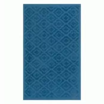 Полотенце махровое Cleanelly Tracery, 30х50 см, пестротканное, синий, хлопок, 460 г/м2