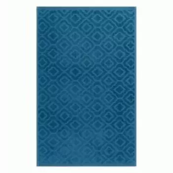 Полотенце махровое Cleanelly Tracery, 30х50 см, пестротканное, синий, хлопок, 460 г/м2