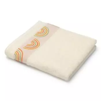 Полотенце махровое Детство Радуга, 50х80 см, хлопок 420г/м2, ванильный