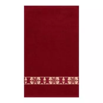 Полотенце махровое DM Люкс Frendly penguins, 30х50 см, хлопок 360г/м2, красный