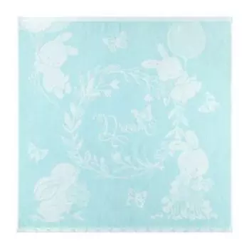 Полотенце махровое Облачко Зайка, 100х100 см, хлопок 420г/м2, голубой