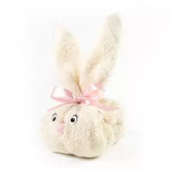 полотенце махровое САМОЙЛОВСКИЙ ТЕКСТИЛЬ Зайка, размер: 33х50см, ваниль, 320г/м2, 100% хлопок