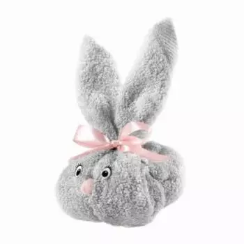 полотенце махровое САМОЙЛОВСКИЙ ТЕКСТИЛЬ Зайка, размер: 33х50см, серебро, 320г/м2, 100% хлопок