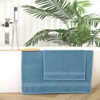 Полотенце махровое Time, 50х80 см, бирюзовый, хлопок