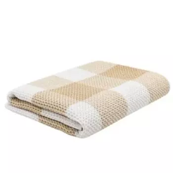 Полотенце вафельное Bravo Квадрат, 50х90 см, пестротканое, хлопок, 350г/м2, бежевый