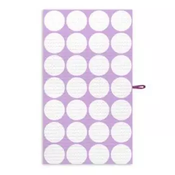 Полотенце вафельное Горошек, 27х46 см, хлопок 230 г/м2, сирень, шелкография