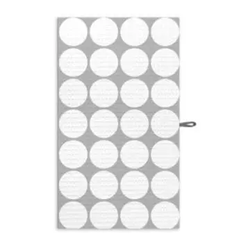 Полотенце вафельное Горошек, 35х60 см, серый, хлопок 230 г/м2, шелкография