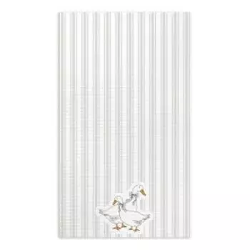Полотенце вафельное Гуси полоса, 35х60 см, хлопок 230 г/м2, шелкография