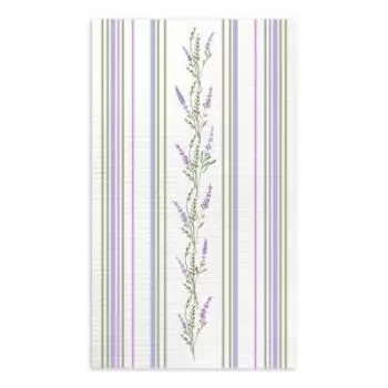 Полотенце вафельное Лаванда полоса, 35х60 см, хлопок 230 г/м2, шелкография