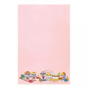 Полотенце вафельное Мука, 35х60 см, хлопок 230 г/м2, розовый, шелкография